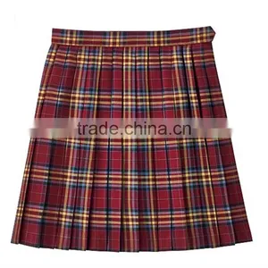 China Wholesales Skirts Short Plain Checked Girl School Uniform Skirt thumbnail-5