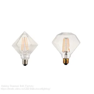 Triac Dimmable LED Soft Filament Bulb Diamond 4W Clear IC Drive 2200-6000K thumbnail-1