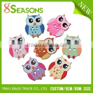 Lowest Price Scrapbooking Owl Halloween 2 Holes At Random Wood Painting Sewing Buttons thumbnail-1