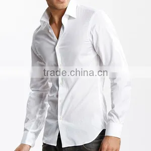 Custom Solid Color Slim Fit Men's Dress Shirt thumbnail-1