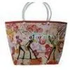 Reusable Carrier Bags, Orange PP Woven Shopping Bag With Transparent PVC Handle thumbnail-1