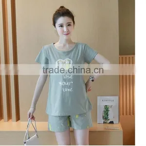 Wholesale Fashion Design Women Short Sleeve Pajamas TM042 thumbnail-4