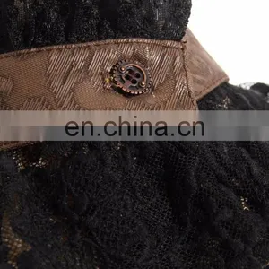 Steampunk Laced Jabot With Gear Decorations on a Choker-collar With a Real Clock thumbnail-3