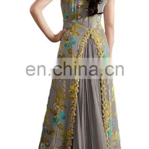 2017 Party Wear Semi Stitched Dress Material With Printed Jacket / Latest Casual Occasion Wear Anarkali Suits (anarkali Suits) thumbnail-3