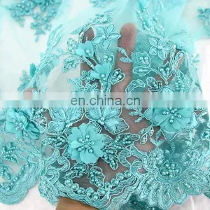 China Suppliers Handwork Embroidery Designs/handwork Beaded Lace Fabric/handwork 3d Embroidery Lace Fabric for Wedding Party thumbnail-5