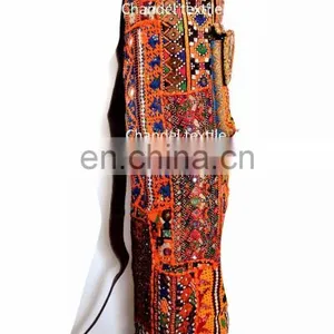 Banjara Old Yoga Mat Bag Banjara Vintage Patch Work Leather Strap Hand Embroidered Hand Made Ethnic Hand Embroidered Vintage thumbnail-4