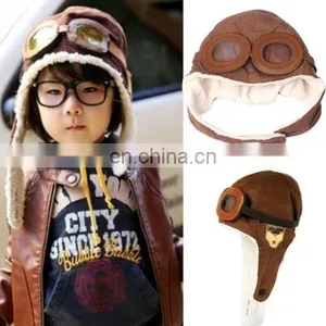 Pilot Glasses Style Sherpa Warm Baby Ear Hat (Coffee) thumbnail-1
