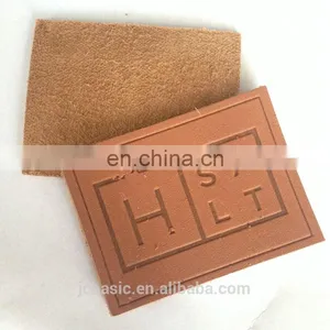 Custom Branded Jeans Denim Embossed Leather Patch Label thumbnail-1