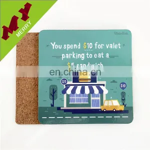 Christmas Gifts Custom Printed Drink Pure Wood Coaster thumbnail-1