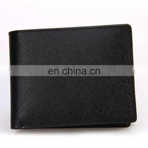 Fashion Handmade Black Slim Mens Wallet Genuine Leather thumbnail-2