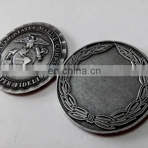 Zinc Cast Flat Wave Edge 3D Relief Custom Souvenir Coin thumbnail-4