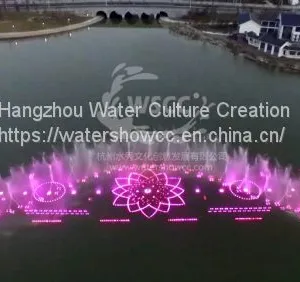 Fountain Show Musioc Dancing Fountian LED Show Fire Show in the Lake thumbnail-3