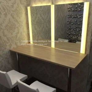 Custom Beauty Salon Beauty Mirror LED Light Mirror Wall-mounted LED Makeup Mirror Hairdressing Mirror thumbnail-5