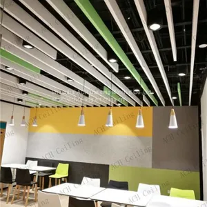 Acoustical Ceiling Suspension Systems Sound Absorbing Ceiling Baffle Boards Of Office, Meeting Room, Cinema, Gymnasium, School, Etc thumbnail-1