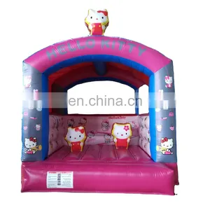 Cartoon Theme Hello Girl Kitty Inflatable Pink Jumping Castle for Sale thumbnail-1