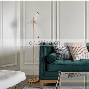 Indoor Modern Hotel Decoration Bird Shade Led Standing Floor Lamp Lampara de Pie Moderna thumbnail-6