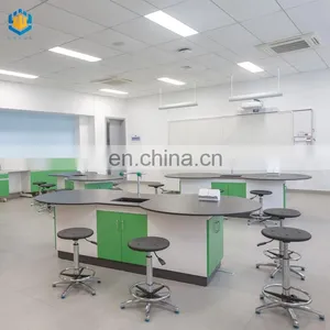 School Furniture Student Work Bench Steel Structure Phenolic Resin Worktop Work Table thumbnail-3