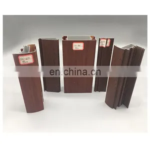 Wood Grain Powder Coating Aluminum Channel Aluminium Profile Cover thumbnail-2