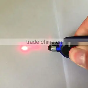 2016 New Button Battery Led Mini Keychain Stylus Pen With Laser Light thumbnail-5