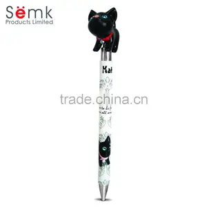 Promotional Cute Plastic Ball Point Pen With Animal Head for School Kids thumbnail-2