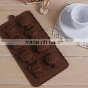 DIY Chocolate Handmade Soap Cold Soap Ice Lattice Mold, 8 Bear Lion Cub Animal thumbnail-1