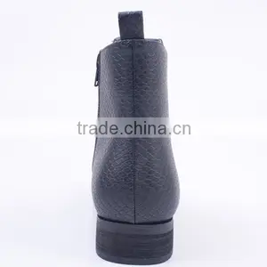 New Style Latest Design Half Snakeskin Lady Cheap Security Low Heel Ankle Boots thumbnail-5
