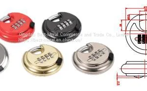 4 Digit Colorful Round Combination Disc and Discus Padlock thumbnail-4