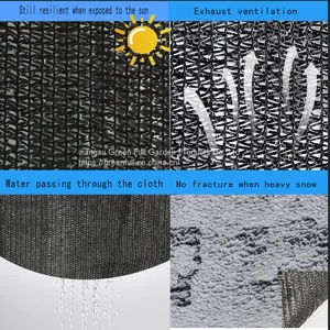 70% New Plastic 6.5 ft x 13 ft Black Sun Shade Net With UV for Garden Plants thumbnail-3