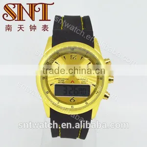 Analog Digital Watch With Silicone Band thumbnail-1