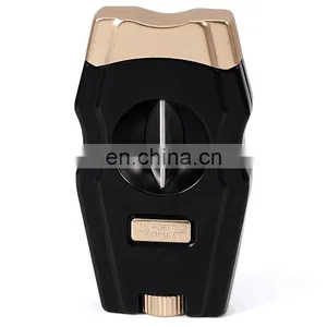 7.2*4*1.2cm Blades Zinc Alloy Classic V Cigar Cutter thumbnail-4