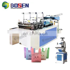 Plastic Shopping Bag Making Machine/HDPE Vest T-shirt Shopping Bag Making Machine/cold Cutting Hot Sealing thumbnail-5