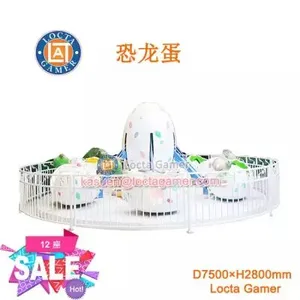 Zhongshan Tai Le Play Children Indoor and Outdoor Rotation Automatic Hydraulic Lift Aircraft Dinosaur Egg Flying Chair Manufacturers Mechanical Playground thumbnail-1