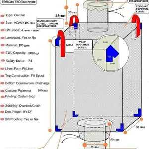 FIBC Liner Customized High Capacity Antistatic Foil FIBC Bulk Bag Aluminum Foil Ton Inner Liner thumbnail-3