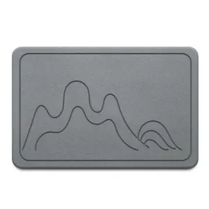 OEM ODM Customized Engraving Diatomite Stone Bath Mat Manufacturer thumbnail-4