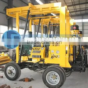 Hot Sale! Max 600m Depth! HF-3 Hydraulic Trailer Borehole Drill Equipment thumbnail-1