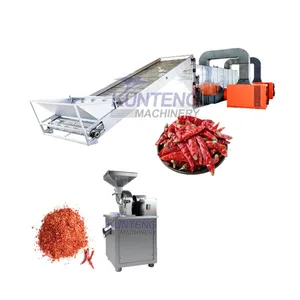 Industrial Chili Spice Mesh Belt Dryer Chili Drying Grinding Packaging Production Line EPC thumbnail-1