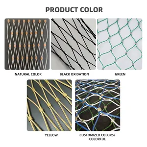 Wholesale Flexible Stainless Steel Rope Mesh Steel Wire Rope Net Galvanized Steel Rope Net Infrastructure Bridge Safety thumbnail-3