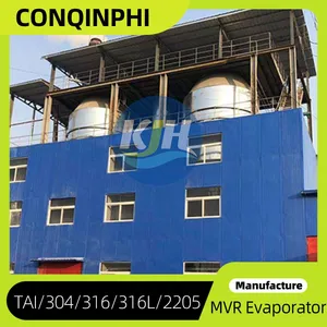 Skid-mounted Evaporator 304 Stainless Steel PLC Control 220V Automatic Evaporating Capacity 500L/H thumbnail-3