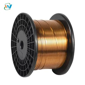 Solid Flat Copper Laminated Enamel Coil Wire Electric Flat Winding Enamel Coated Wire for Axial Flux Generator 600V IP20 thumbnail-1