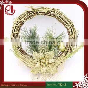 Glitter Christmas Garland Pine Flower Xmas Tree Decorations Party Ornaments Artificial Wholesale Suppliers thumbnail-1