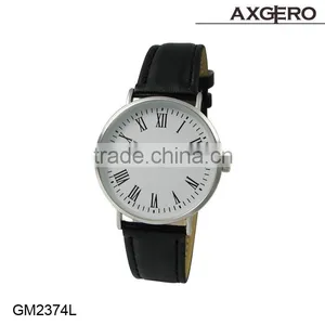 2016 Fashion Stainless Steel Back Water Resistant Leather Wrist Watch thumbnail-6