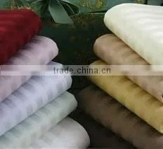 100%cotton White and Dyed Stripe Fabric for 5 Star Hotel Bedding Sets thumbnail-1