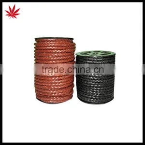 Round Leather Cord Braided Necklace thumbnail-2