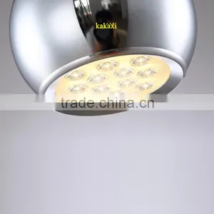 12W Apple LED Pendant Lights For Dining Room Lamp Plating Silver Color Creative LED Chandeliers thumbnail-4