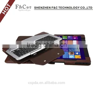 Factory Price 11.6 Inch Removable Leather Tablet Keyboard Cover Case for Asus Transformer Book T200 thumbnail-1