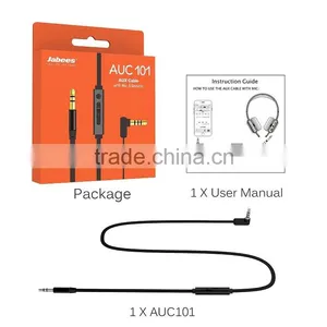 TPE Flat Stereo Built in Mic Aux Input Music Cable for Car thumbnail-5