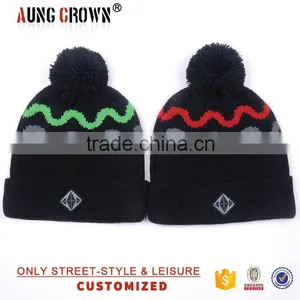 Custom Knit Beanie Hat no Pom thumbnail-1