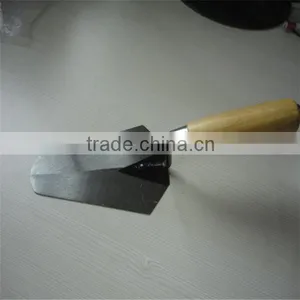 Wooden Handle With Metal Button, Bricklayer Trowel,carbon Steel Blade Construction Tools thumbnail-1