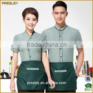 Restaurant Hotel Unisex Waiter Waitress Uniform Breathable Fabric Bar Staff Work Uniform For Housekeeper thumbnail-1