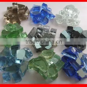 Light Amber Glass Gems Round Shape for Fir Pit Fireplace thumbnail-5